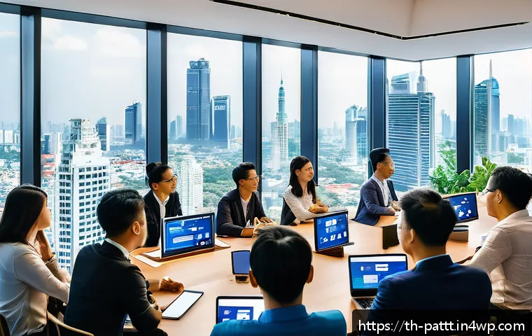 대안경제 모델의 효과적인 펀딩 전략 - A vibrant and professional scene of a diverse group of Thai entrepreneurs and social impact investor...