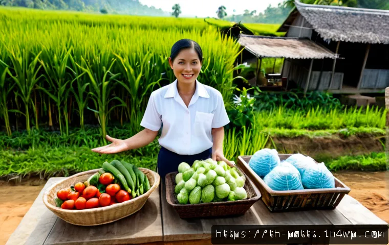 대안경제 모델에서의 성공적인 리더십 사례 - Photorealistic documentary-style scene in rural Thailand, a confident Thai woman community cooperati...